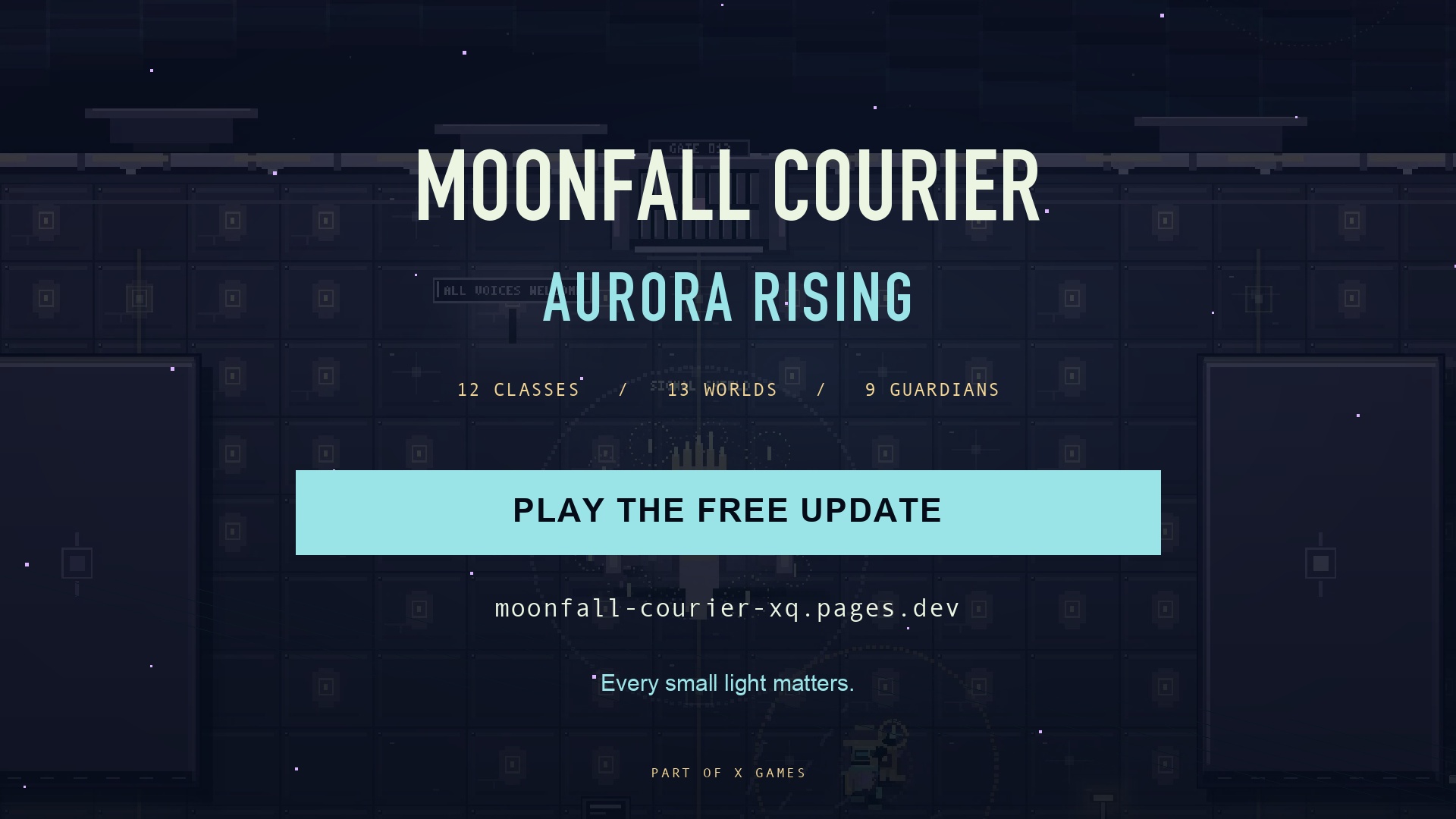 Moonfall Courier: Aurora Rising trailer, featuring 12 classes, 13 worlds and nine guardians