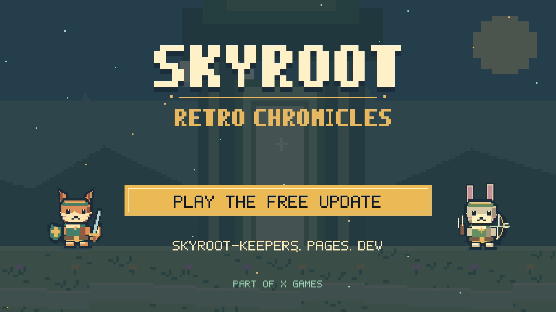 Skyroot: Retro Chronicles, a pixel-style makeover for the full Skyroot adventure